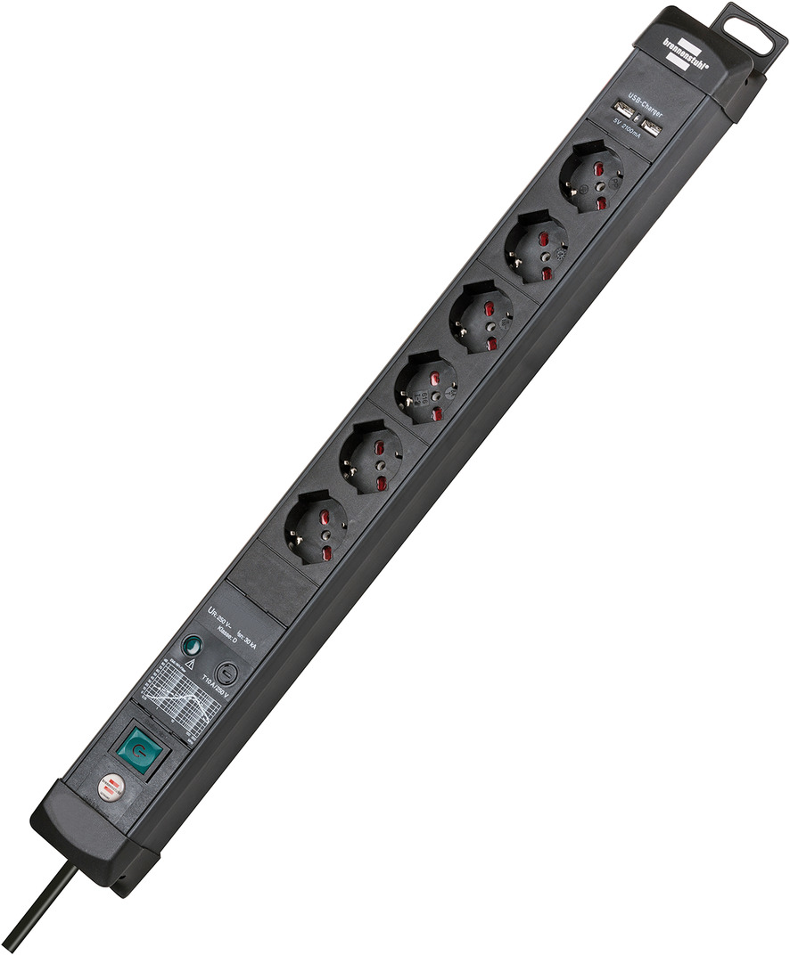 Premium-Office-Line Fb Prolunga Cavo Alimentazione Ricarica USB 5 Banda