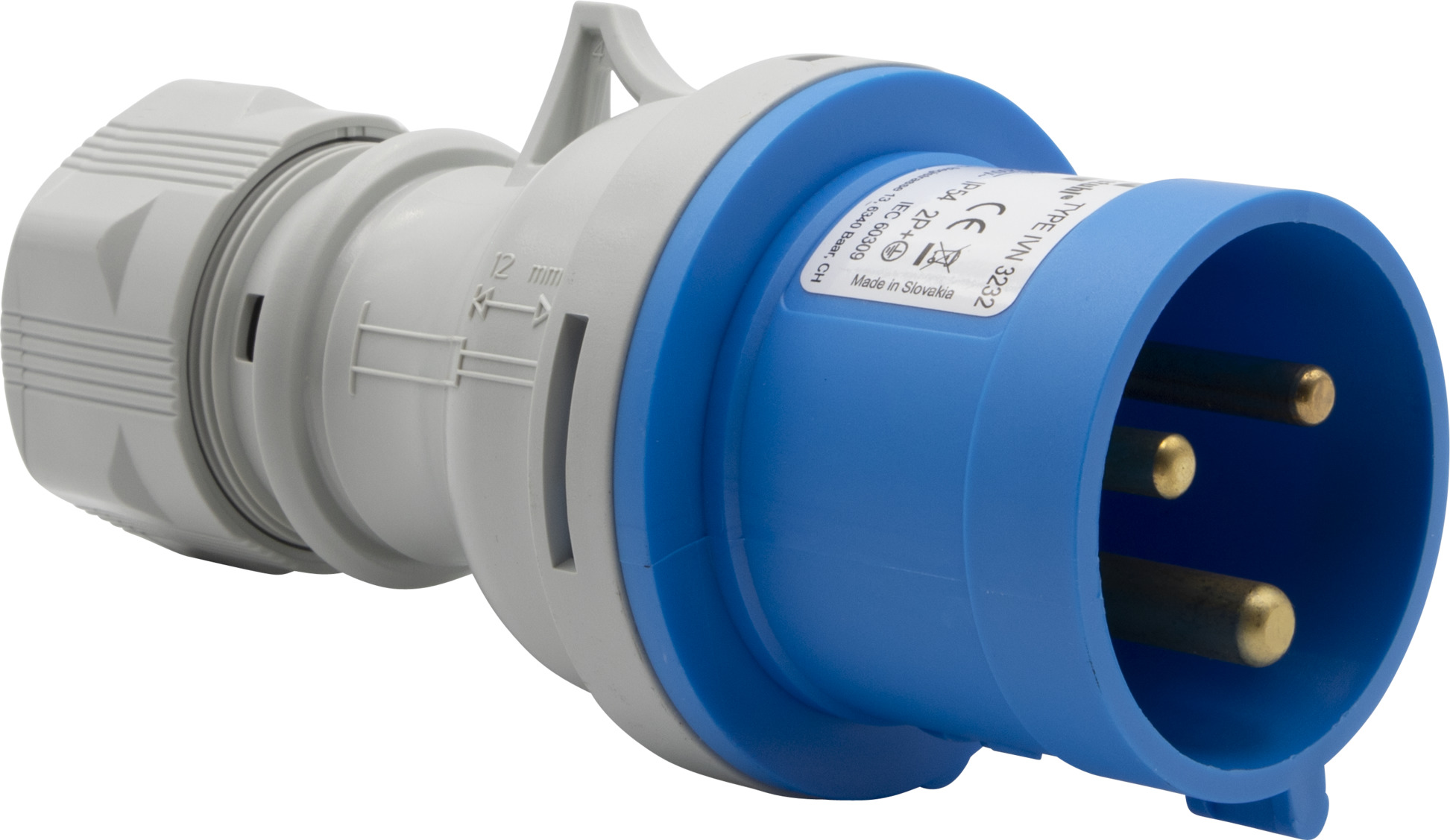 Debflex Spina Elettrica Maschio 250V – Qualità Professionale, Uscita Destra, Terminali A Vite