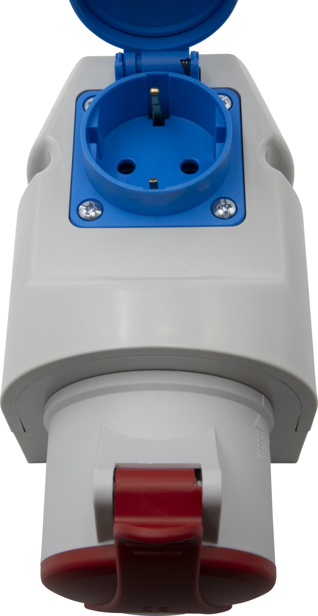 Presa Combinata CEE 16A 230/400V 5P IP54 Con 2 Prese Schuko - Bianco/Blu, Da Parete
