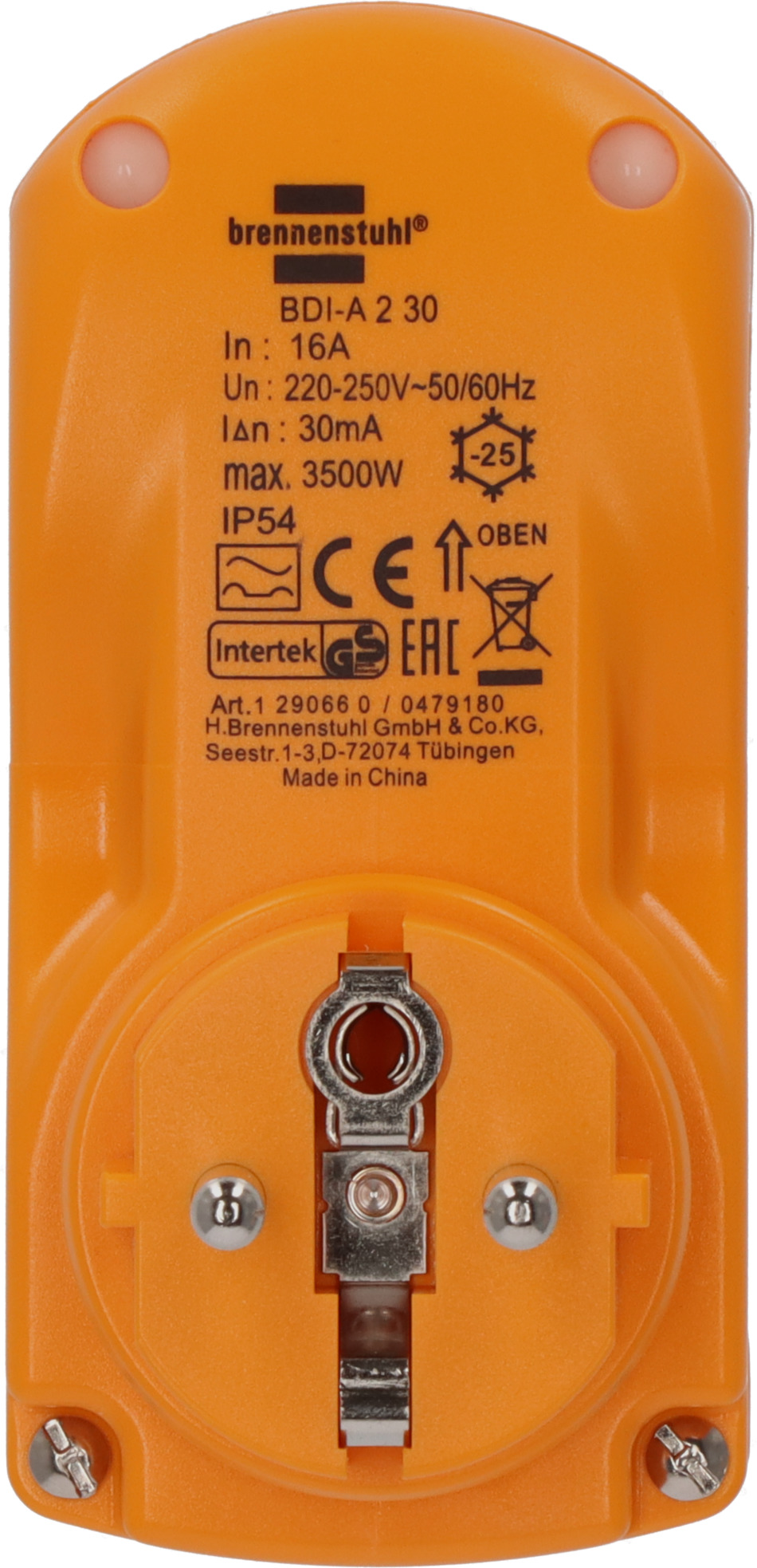 Adattatore Di Protezione Persone IP54 &ndash; Interruttore Sicurezza RCD 16A 230V, World-trading-net