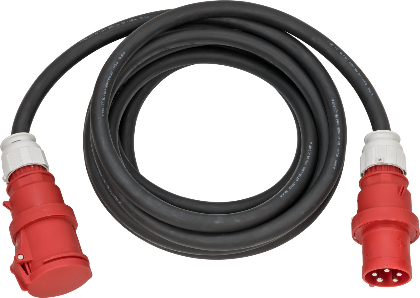 16 A industrie IP44 cavo di prolunga per cantiere 400 V H07RN-F nero esterni 5 x 2,5 mm² NWP Prolunga CEE da 2 m