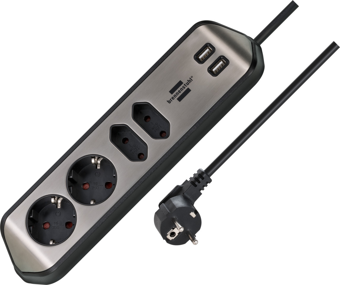 Bobina Avvolgicavo Brennenstuhl 25m - Presa Tripla Con Protezione Sovraccarico - Foto 6