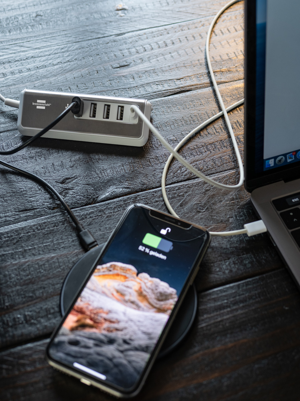 Brennenstuhl Hugo! Cavo USB C 100W 2m – Ricarica Rapida Power Delivery, Silicone Morbido, Nero Profondo